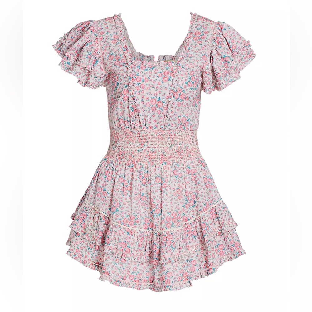 Love Shack Fancy Stanton Floral Mini Dress XS (only worn once!!!)